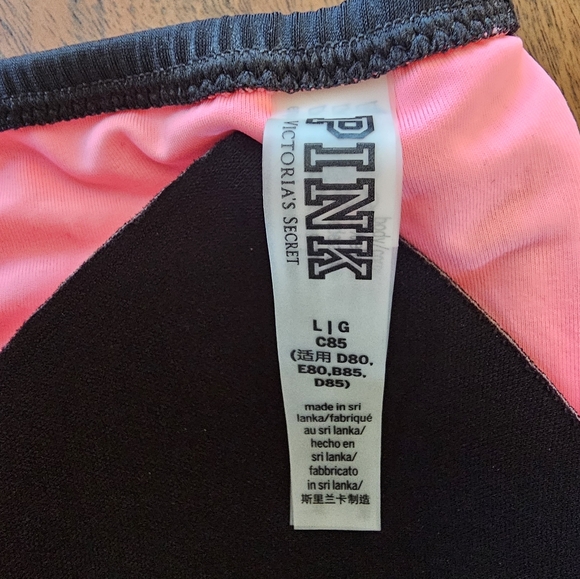 Pink by Victoria's secret black bathing suit top. Women's size large. - Picture 5 of 5